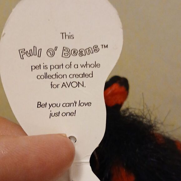 🩷Avon Full O' Beans Collectible Plushie, ZOE THE ZEBRA. Complete with Birthday - Picture 5 of 9